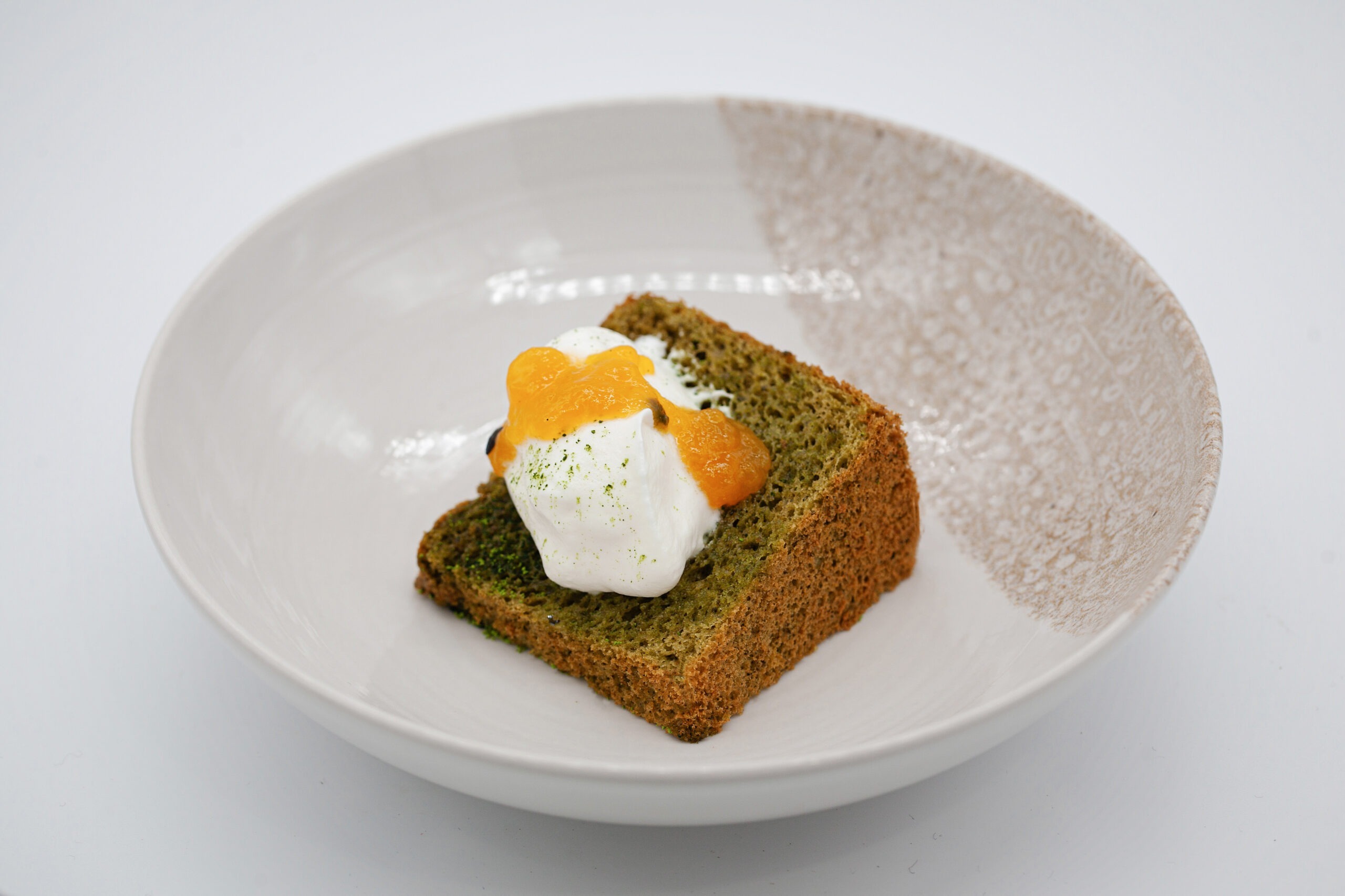 Chiffon cake au matcha et à la farine de riz
